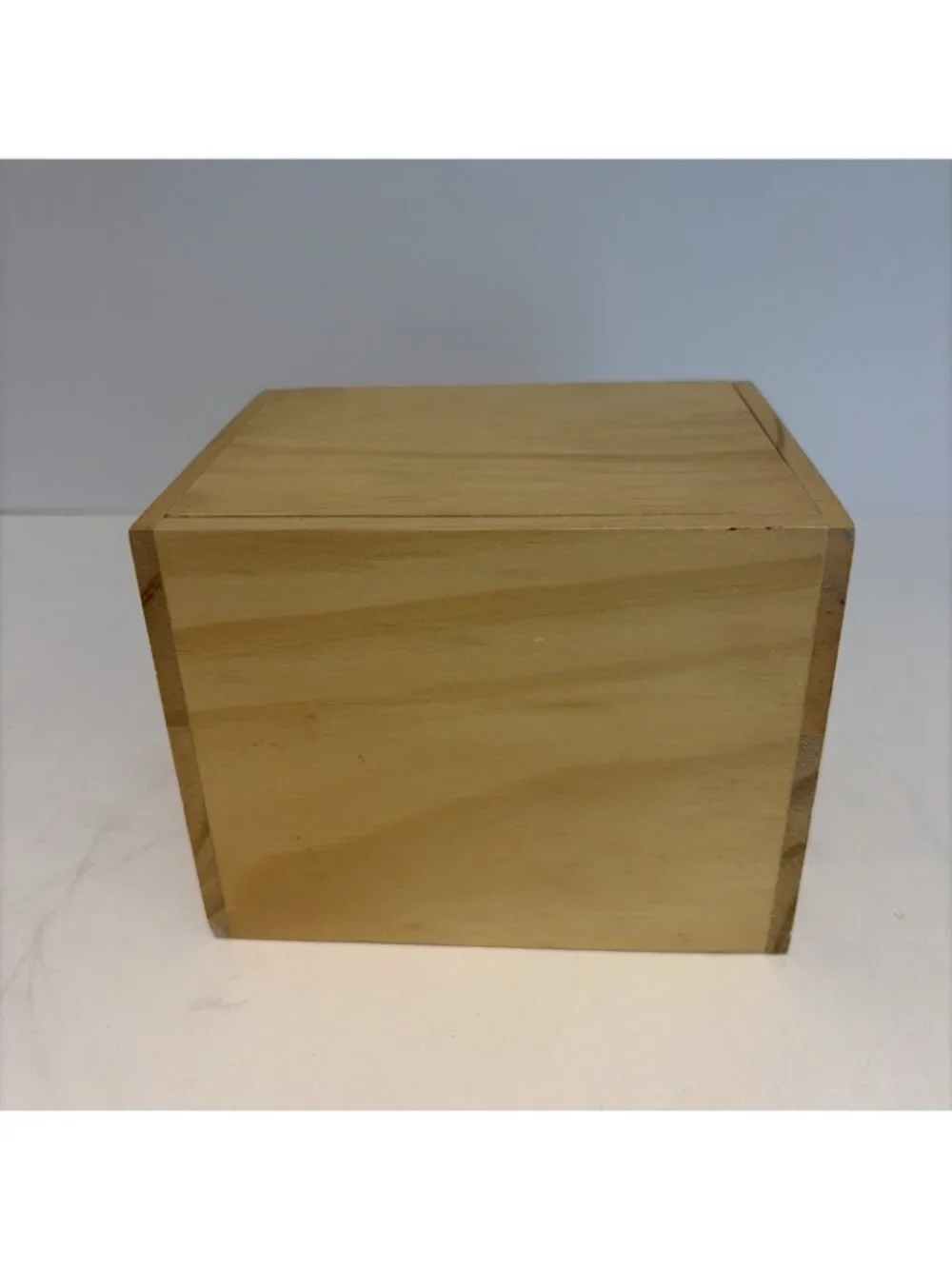 Vintage Wood Recipe Box Painted Leaves Ivy Cottagecore Country Kitchen 1980s